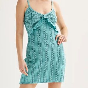 Juniors Crochet Mini Dress